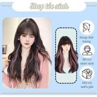 ราคา ผมหยิกสีชมพูอ่อนหน้าม้าแบน วิกผมเต็มหัวหยิกสีชมพูอ่อน ก26 วิกผมไหมธรรมชาติ (26719775468)