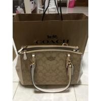 ราคา Newกระเป๋า coach Mini Christie Carryall In Signature Imitation Gold/Light Khaki/Chalk (2040598172)