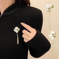 ราคา แฟชั่นเคลือบพลัมกล้วยไม้ไม้ไผ่ดอกเบญจมาศตราเข็มกลัดสําหรับผู้หญิงสาวเสื้อผ้าชุดlapel Pins (28876801357)