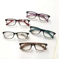 ราคา แว่นสายตาสั้น ทรงเหลี่ยม ขาสปิง ค่าสายตา（ 50 ถึง 400 ）มี สีฟ้า สีแดง สีม่วง สีน้ำตาล สีขาว สีชมพูรุ่น5042 (25937506738)