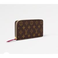 ราคา กระเป๋าสตางค์ louis vuitton Clemence / กระเป๋าสตางค์รุ่น Clémence / มือ2 ของแท้ 100% (44905695506)