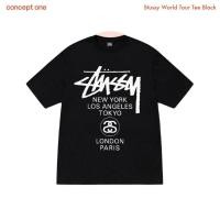 ราคา ♞Conceptone STUSSY World Tour Tee Black เสื้อยืด RDH (40704955492)