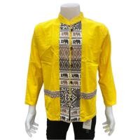 ราคา เสื้อผ้าฝ้าย สีเหลือง คอจีน แขนยาว ลายช้าง กระดุมไม้, เสื้อพื้นเมือง ผ้าไทย (อก 44" - 46") (28962007040)