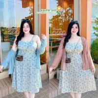 ราคา ชุดเดรสใส่เที่ยวทะเลสาวอวบอ้วน (20095396462)