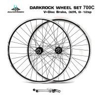 ราคา ชุดล้อจักรยานทัวร์ริ่ง 700C นิ้วดีๆ จากแบรนด์ DARKROCK V+Disc Brake, 32H, HG 8-12sp คุณภาพคุ้มค่า ทนทานแน่นอน (23855176577)