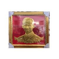 ราคา ภาพนูน พื้นแดง กรอบทอง ร 9 ขนาดภาพ 14x15.5 นิ้ว (2094499534)