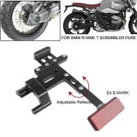 ราคา OT Motorcycle Adjustable License Plate Bracket Lateral Holder With Reflector Night Protection For BMW R NINE T Scrambler (43178475510)
