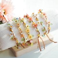 ราคา สร้อยข้อมือ กำไลเชือกเทียน สร้อยเชือกเทียน กำไลลูกปัด สร้อยดอกไม้ ผลไม้ รูดปรับขนาดได้ เชือกเทียน freesize (26460502210)