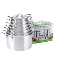 ราคา Cast Aluminum Cookware Set of 7 Piece Cooking Pot Set Non Stick Home Kitchen Cookware Aluminum (52856326149)