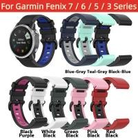 ราคา 20 มม./22 มม./26 มม.สายนาฬิกาสีคู่สําหรับ Garmin Fenix 8 E 7 7X 7S 6 6S 6X Pro 5 5X 5S Plus Fenix3 Hr sapphire Quick Fit เปลี่ยนสายรัดข้อมือ (22055613786)