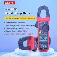 ราคา UNI-T UT204+คลิปแอมป์ 600A/AC 600A/DC คลิปแอมป์ แคล้มป์มิเตอร์ มิเตอร์วัดไฟดิจิตอล UNI-T UT204+ Mini Digital Clamp Mete (3773015808)