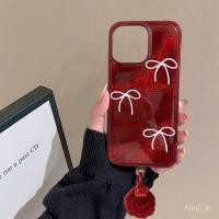 ราคา เคสโทรศัพท์สำหรับ iPhone 7 8 x XS XR xsmax 11 12 13 14 15 16 Pro Max PLUS INS ปีใหม่สีแดงโบว์สีแดงลูกบอลขนสีแดงกระดิ่งเคสนิ่มหุ้มทั้งเครื่องกันกระแทกเคสกันกระแทกเคสฮ่องกง (28870371413)