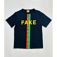 ราคา เสื้อยืด GUCCI (NOT)FAKE PRINT BLACK SIZE:10 ของแท้ มือสอง สภาพใช้งาน (24094897669)