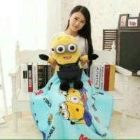 ราคา หมอนผ้าห่มมินเนี่ยน แบบผ้าแยกชิ้น (3392015)