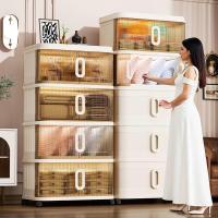 ราคา ตู้อเนกประสงค์ ล็อคเกอร์พับได้ 1/3/4/5ชั้น ล็อคเกอร์เอนกประสงค์ ตู้เสื้อผ้า มีล้อ สูง (51106730123)