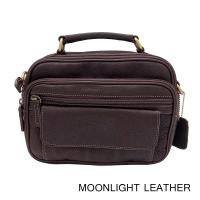 ราคา กระเป๋าสะพายหนังแท้ MOONLIGHT รุ่น Travis สีน้ำตาลเข้ม ทำจากหนังวัวแบบชามัวร์ นุ่มมาก ทนทาน ไม่ลอกร่อน ยิ่งใช้ยิ่งสวย (3802569822)