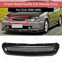 ราคา Abs คาร์บอนไฟเบอร์สีดํารถกันชนหน้า hood grill trim สําหรับ civic ek cx dx ex hx lx ประเภท r 1996 1997 1998 (43714350453)