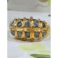 ราคา แหวนเพชรซีกแท้​ ทองแท้​ 90​ งานเก่า (10910362867)