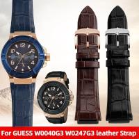 ราคา สําหรับ GUESS สายนาฬิกาหนังแท้ผู้ชาย W0040G3 W0247G3 W0040G7 Series blue cowhide สายนาฬิกา 22 มม.นาฬิกาข้อมือผู้ชายสร้อยข้อมือ (28638541601)