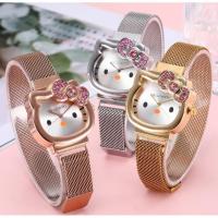 ราคา พร้อมส่ง นาฬิกาข้อมือผู้หญิง คิตตี้ สายเหล็ก นาฬิกาผู้หญิง สร้อยข้อมือ คิดตี้ นาฬิกาหญิง ตัวล็อคแม่เหล็ก (10402566110)