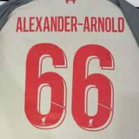 ราคา เสื้อฟุตบอลทีมลิเวอร์พูล ชุดเยือน ปี 2018/19 พิมพ์ ALEXANDER-ARNOLD 66 (3739531511)