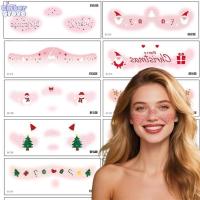 ราคา สติกเกอร์แต่งหน้าลายคริสต์มาส สติกเกอร์สักชั่วคราว กันน้ำ สำหรับใช้ในงานปาร์ตี้ (53852991755)