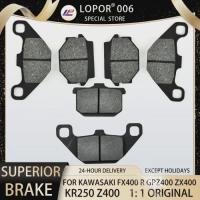 ราคา LOPOR Motorcycle Brake Pads Front&Rear For KAWASAKI FX400 R ZX 400 86-88 GPZ400 R ZX 400 85-87 KR 2 (24247851669)