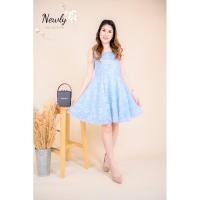 ราคา (ใส่โค้ด INCSL33 ลดเพิ่ม 50%) เดรส แขนกุด กระโปรงบาน ผ้าลูกไม้อัดใยแก้ว สวยหรู สุดๆๆ (4355618479)