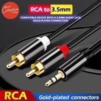 ราคา Caravan Crew 3.5mm to 2 RCA 1.5M 3M 5M สายสัญญาณเสียง 3.5mm Male to 2RCA Male Auxiliary Stereo Y Splitter Audio Cable (21102618089)