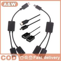 ราคา Micro USB/Type C ถึง 2 OTG Dual Port HUB Cable Y Splitter สําหรับแท็บเล็ตพีซี Android Adapter Converter (54900662690)