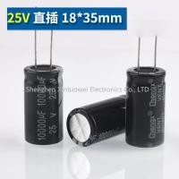 ราคา 5 ชิ้น/ล็อตอลูมิเนียม Electrolytic Capacitor 25V 10000UF 18X35 มม.Long-life Electrolytic Capacitors 10000UF25V (48956226281)