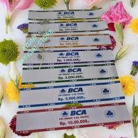 ราคา มัดเงิน / เข็มขัดเงิน / แผ่นกั้นเงินธนาคาร BCA (57604312239)