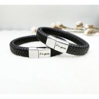 ราคา ข้อมือหนังแท้ สลักชื่อฟรี (964420599)