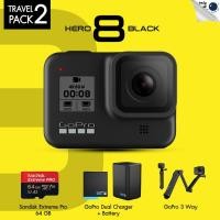 ราคา Gopro Hero 8 Black Travel Pack 2 Dual Charer + Battery, Gopro 3 Way, Sandisk Extreme Pro 64GB ประกันศูนย์ไทย 1 ปี (6507855436)