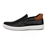 ราคา ECCO รองเท้าผ้าใบสลิปออนผู้ชาย รุ่น SOFT 7 M EASY SLIP ON สีดำ (28674979372)
