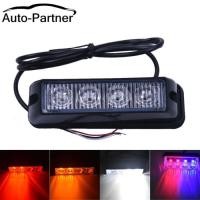 ราคา 4 LED Red/Blue Car Police Flash Truck Emergency Beacon Light Bar Hazard Strobe Warning (41978521733)