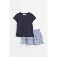 ราคา H&M(เอชแอนด์เอ็ม) ชุดเข้าเซตผ้าคอตตอน 2 ตัว เด็กผู้หญิง 1036359_1 (52805404278)