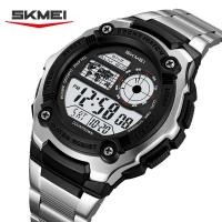 ราคา SKMEI 2473 Mens Sport Watch Tough Round Design ABS + สายสแตนเลส 50M กันน้ํา Chrono Alarm Functions (54400637576)