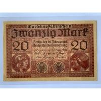 ราคา ธนบัตรรุ่นเก่าของประเทศเยอรมัน ชนิด20Mark ปี1918 (26210268158)