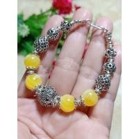 ราคา กำไลข้อมือเงินแท้ 92.5 ประดับอำพันนม มิลกี้จากโปแลนด์ (21951203566)