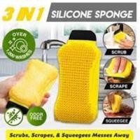ราคา ฟองน้ำ ซิลิโคน 3in1 Sponge Silicone (18969558192)