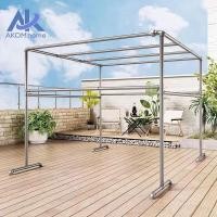 ราคา AKOM ราวตากผ้า ราวแขวนผ้าโครงเหล็ก สแตนเลส ราวตากผ้าทรงเหลี่ยม ราวตากผ้าท่อเหล็ก ท่อเหล็กหนาขึ้นมั่นคงไม่เขย่าแข็งแรงทนท (25983449506)