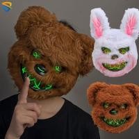 ราคา Led Bloody Bear Rabbit Mask ฮาโลวีน Masquerade ตุ๊กตาสัตว์เรืองแสง Face Mask บ้านผีสิงเทศกาล Party Supplies (29805592175)