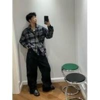 ราคา mave.matters เสื้อแขนยาว เสื้อเชิ้ตลายสก๊อตแนววินเทจสไตล์อเมริกันสำหรับผู้ชายเสื้อกันแดดแขนยาว cleanfit แบบใหม่ฤดูใบไม้ร่วงเสื้อโค้ทสำหรับต้นฤดูใบไม้ร่วง (40726054255)