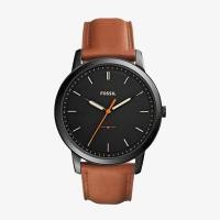 ราคา Fossil นาฬิกาข้อมือผู้ชาย Minimalist Black Dial Brown รุ่น FS5305 (8546401960)
