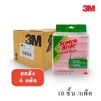 ราคา (ยกลัง) 3M สก๊อตไบรต์ฟองน้ำใยขัดสีชมพู ขนาด 3X4 นิ้ว 4แพ็ค/กล่อง (20190277542)
