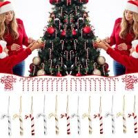 ราคา 12/24/48 ชิ้นคริสต์มาส Mini Candy Canes / จี้อ้อยขนมตกแต่งต้นคริสต์มาส (41070571567)