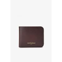 ราคา Fred Perry Burnished Leather Billfold Wallet in Brown (24133558033)