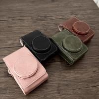 ราคา ((อุปกรณ์เสริมกล้อง) กระเป๋ากล้อง Canon G7X3 G7X2 Sony RX100 เคสป้องกัน ZV1F Panasonic Casio CCD เคสหนัง SX740 (42778990372)