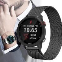 ราคา สายคล้องนาฬิกาข้อมือแสตนเลสสําหรับ garmin forerunner 245 245 m music 645 (6219544138)